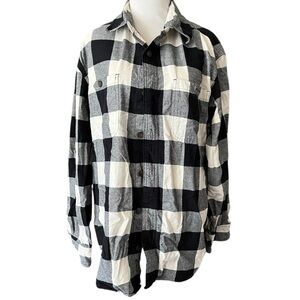 Duluth Trading Buffalo Plaid Cotton Flannel Free Swinging Shirt Size M